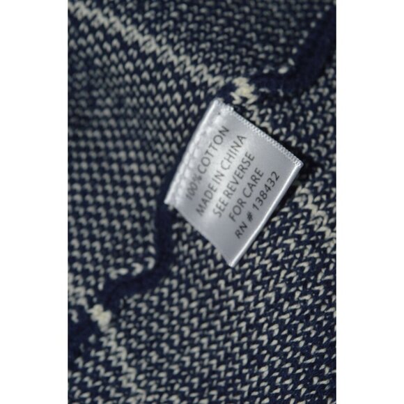 ModCloth Simply Snuggly Plaid Grid Cardigan Navy White Women Size Small Cozy - Picture 6 of 7